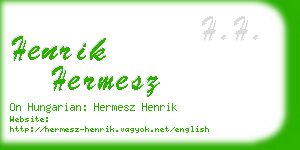 henrik hermesz business card
